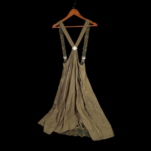Anthropologie Pilcro Women's Utility Suspender Cross Strap Apron Skirt Sz XS - Picture 2 of 10